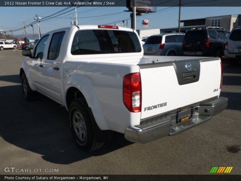 Avalanche White / Steel 2012 Nissan Frontier S Crew Cab 4x4