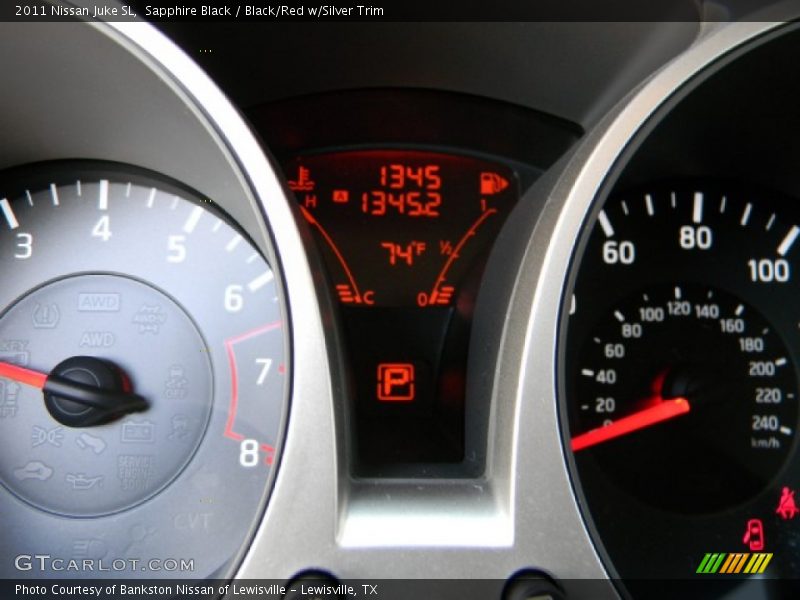 Sapphire Black / Black/Red w/Silver Trim 2011 Nissan Juke SL