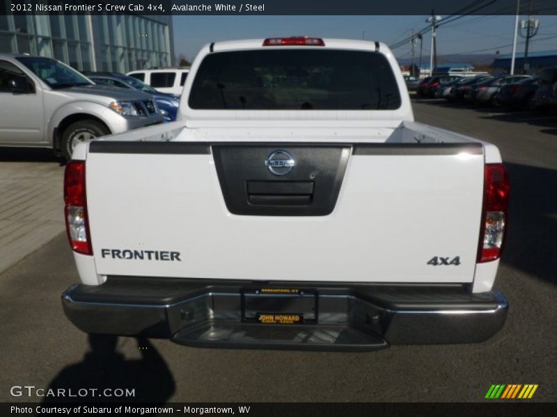 Avalanche White / Steel 2012 Nissan Frontier S Crew Cab 4x4