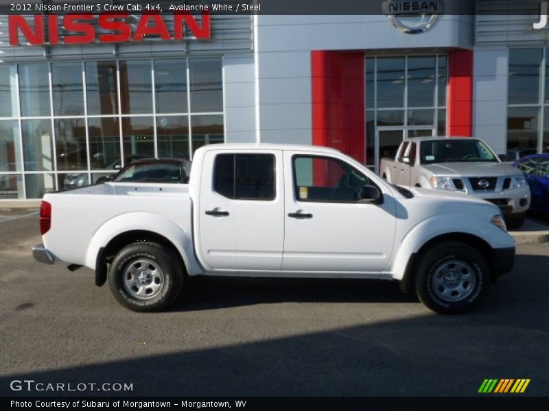 Avalanche White / Steel 2012 Nissan Frontier S Crew Cab 4x4