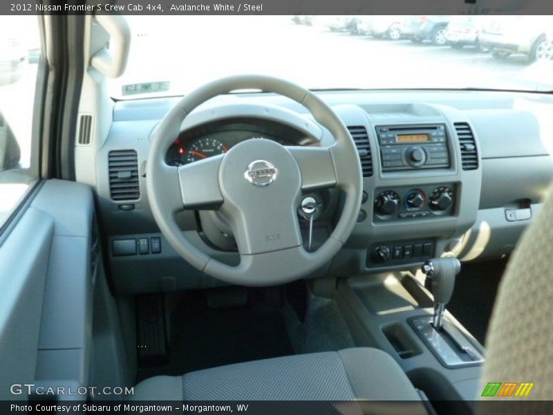 Avalanche White / Steel 2012 Nissan Frontier S Crew Cab 4x4