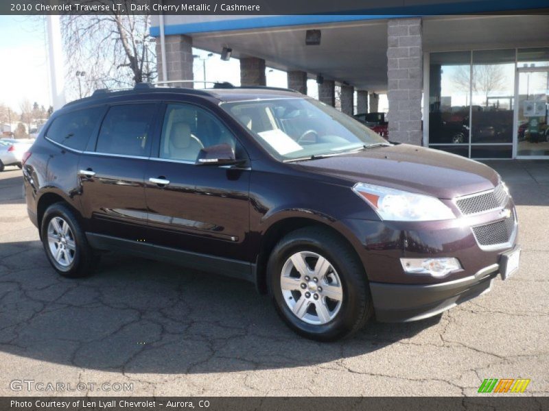 Dark Cherry Metallic / Cashmere 2010 Chevrolet Traverse LT