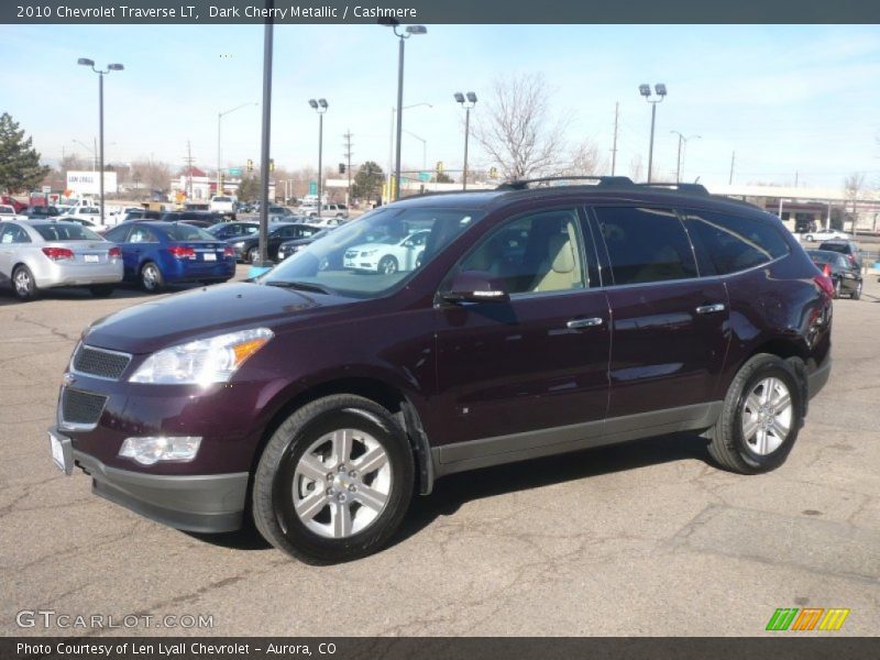 Dark Cherry Metallic / Cashmere 2010 Chevrolet Traverse LT