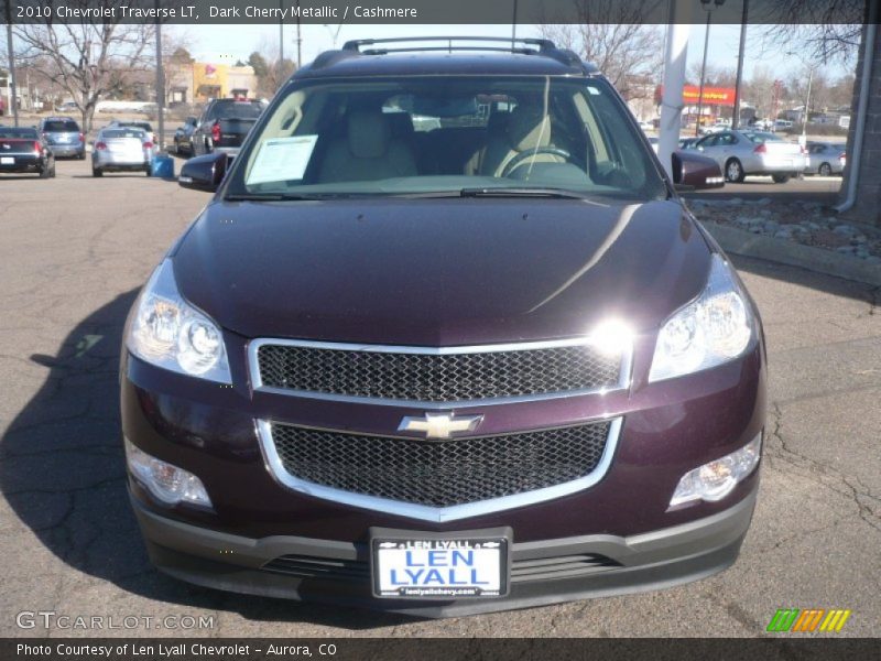 Dark Cherry Metallic / Cashmere 2010 Chevrolet Traverse LT