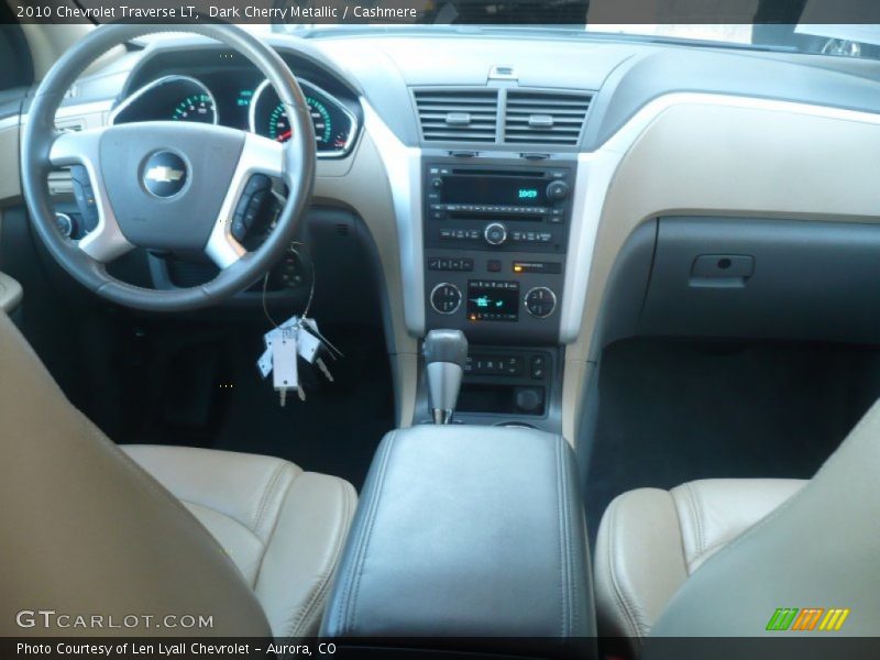 Dark Cherry Metallic / Cashmere 2010 Chevrolet Traverse LT
