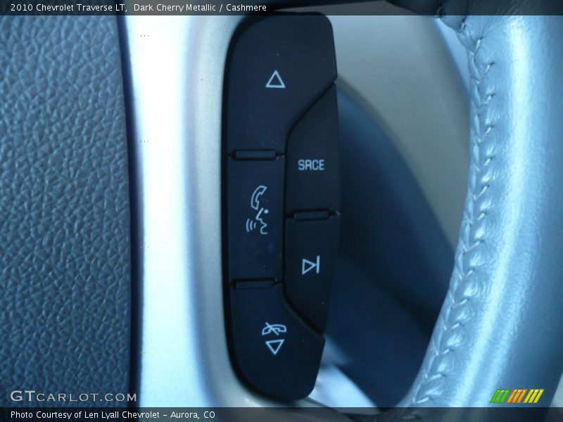Dark Cherry Metallic / Cashmere 2010 Chevrolet Traverse LT