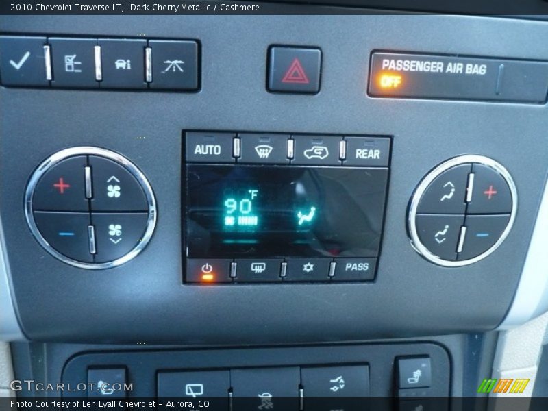 Dark Cherry Metallic / Cashmere 2010 Chevrolet Traverse LT