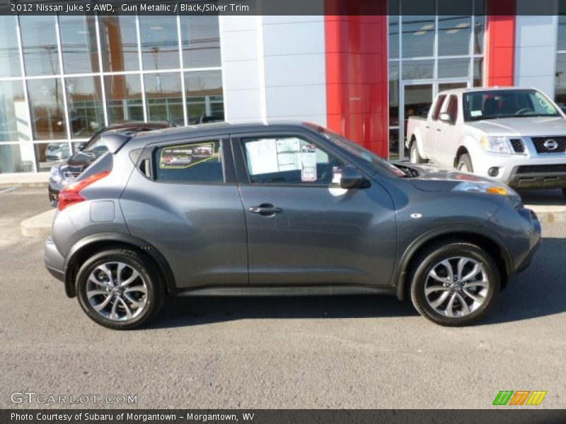 Gun Metallic / Black/Silver Trim 2012 Nissan Juke S AWD