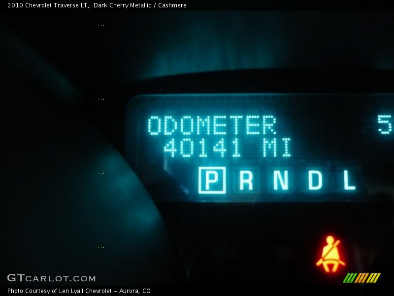 Dark Cherry Metallic / Cashmere 2010 Chevrolet Traverse LT