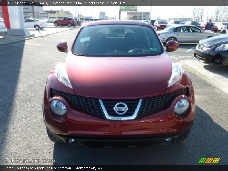 Cayenne Red / Black/Red Leather/Silver Trim 2012 Nissan Juke SL AWD