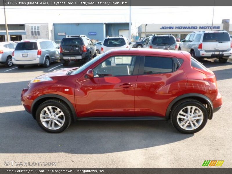 Cayenne Red / Black/Red Leather/Silver Trim 2012 Nissan Juke SL AWD