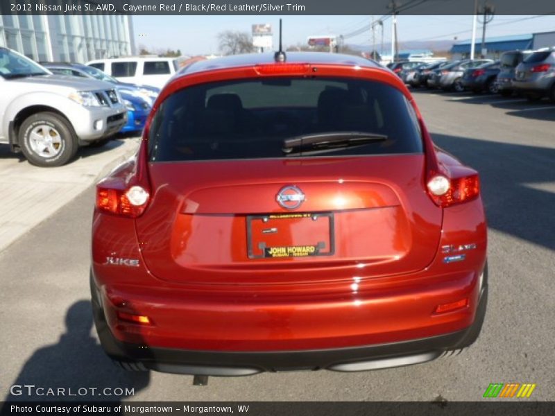 Cayenne Red / Black/Red Leather/Silver Trim 2012 Nissan Juke SL AWD