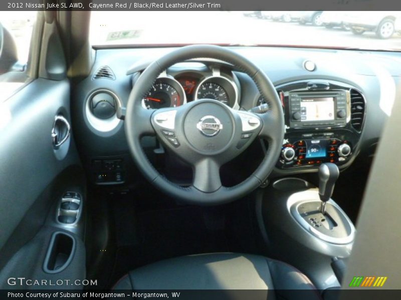 Cayenne Red / Black/Red Leather/Silver Trim 2012 Nissan Juke SL AWD