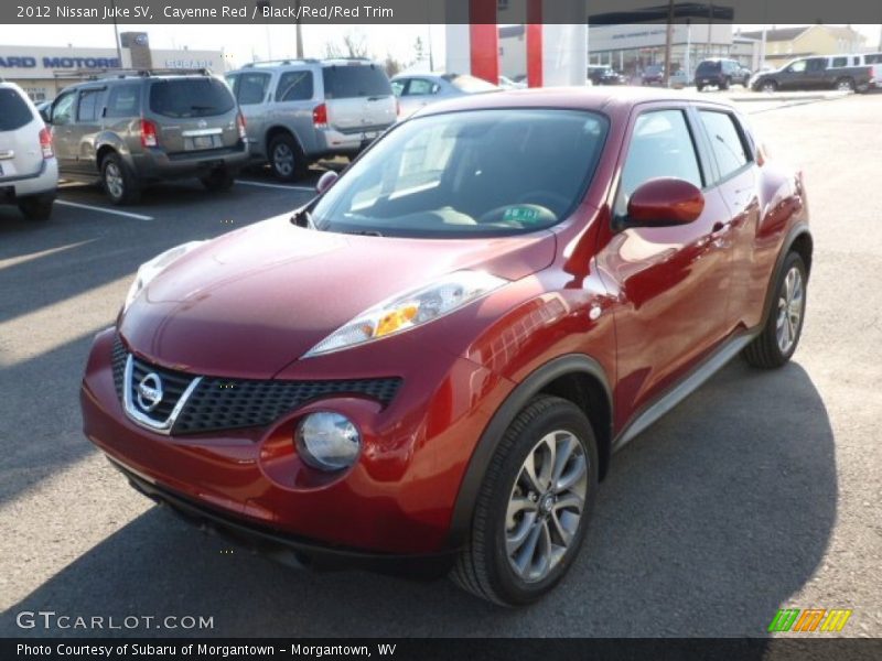 Cayenne Red / Black/Red/Red Trim 2012 Nissan Juke SV