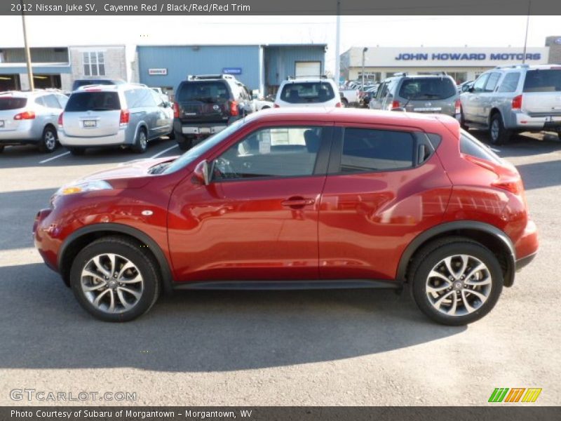 Cayenne Red / Black/Red/Red Trim 2012 Nissan Juke SV