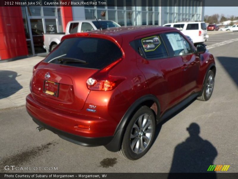 Cayenne Red / Black/Red/Red Trim 2012 Nissan Juke SV
