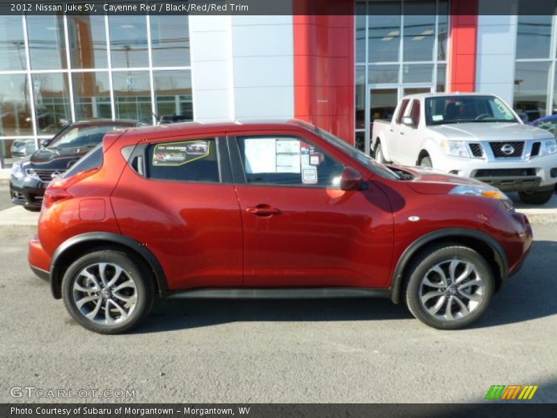 Cayenne Red / Black/Red/Red Trim 2012 Nissan Juke SV