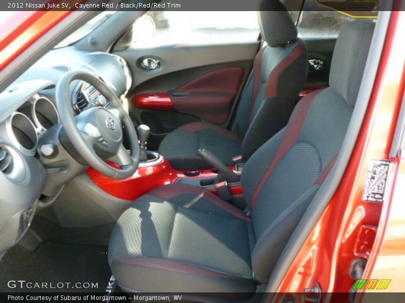 Cayenne Red / Black/Red/Red Trim 2012 Nissan Juke SV