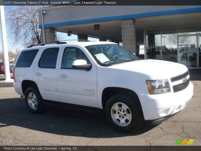 Summit White / Dark Titanium/Light Titanium 2007 Chevrolet Tahoe LT 4x4
