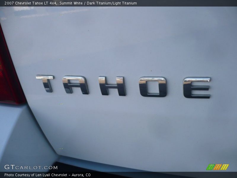 Summit White / Dark Titanium/Light Titanium 2007 Chevrolet Tahoe LT 4x4