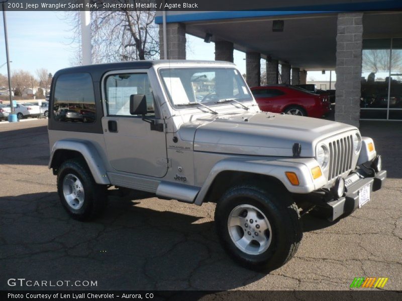 Silverstone Metallic / Agate Black 2001 Jeep Wrangler Sport 4x4