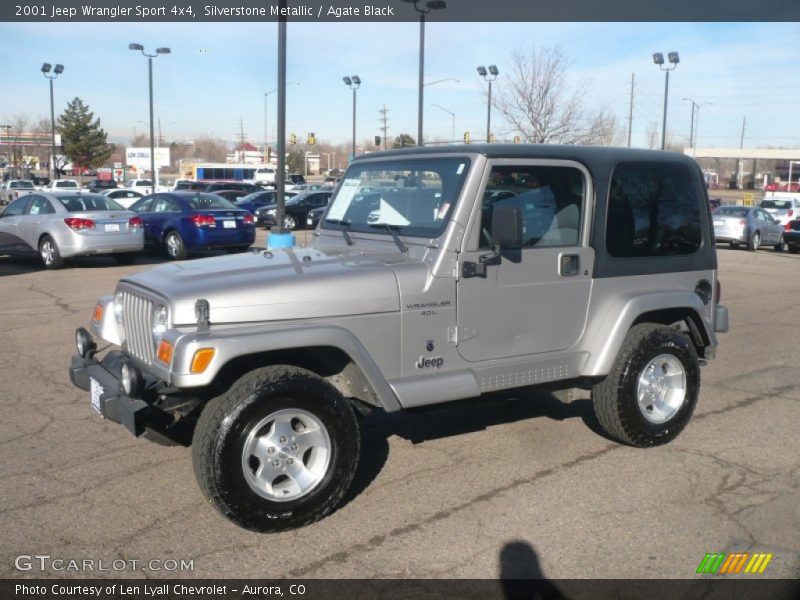 Silverstone Metallic / Agate Black 2001 Jeep Wrangler Sport 4x4