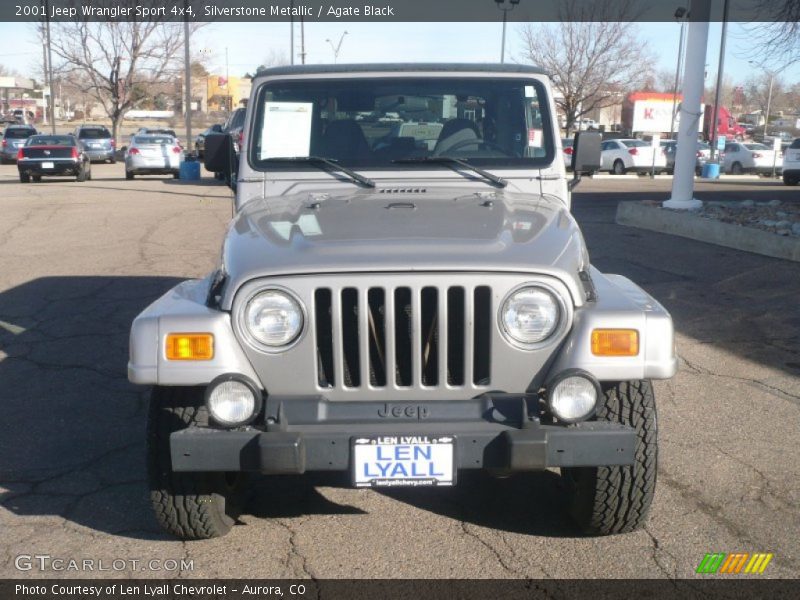 Silverstone Metallic / Agate Black 2001 Jeep Wrangler Sport 4x4