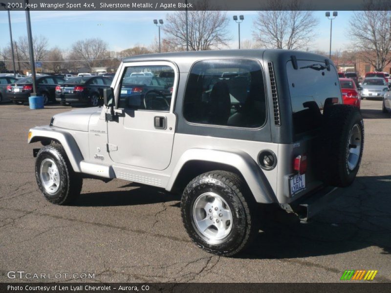 Silverstone Metallic / Agate Black 2001 Jeep Wrangler Sport 4x4