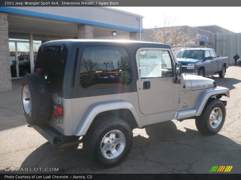 Silverstone Metallic / Agate Black 2001 Jeep Wrangler Sport 4x4