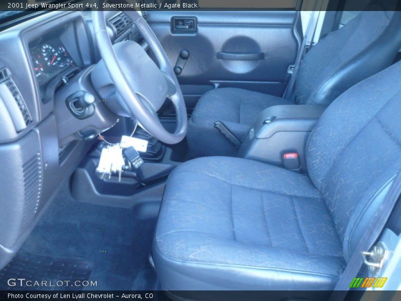 Silverstone Metallic / Agate Black 2001 Jeep Wrangler Sport 4x4