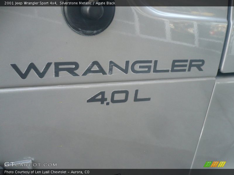 Silverstone Metallic / Agate Black 2001 Jeep Wrangler Sport 4x4