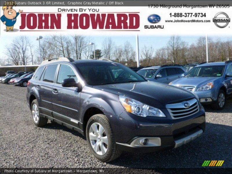 Graphite Gray Metallic / Off Black 2012 Subaru Outback 3.6R Limited