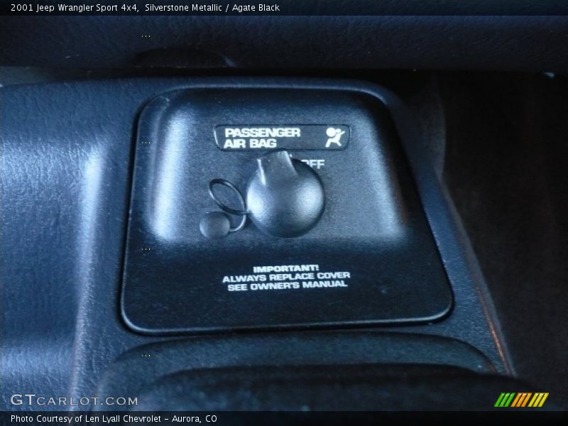 Silverstone Metallic / Agate Black 2001 Jeep Wrangler Sport 4x4