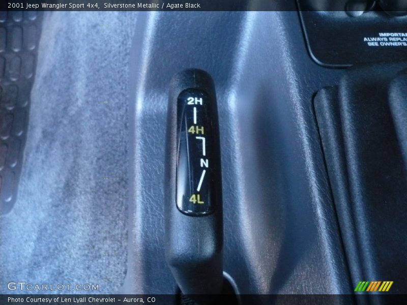 Silverstone Metallic / Agate Black 2001 Jeep Wrangler Sport 4x4