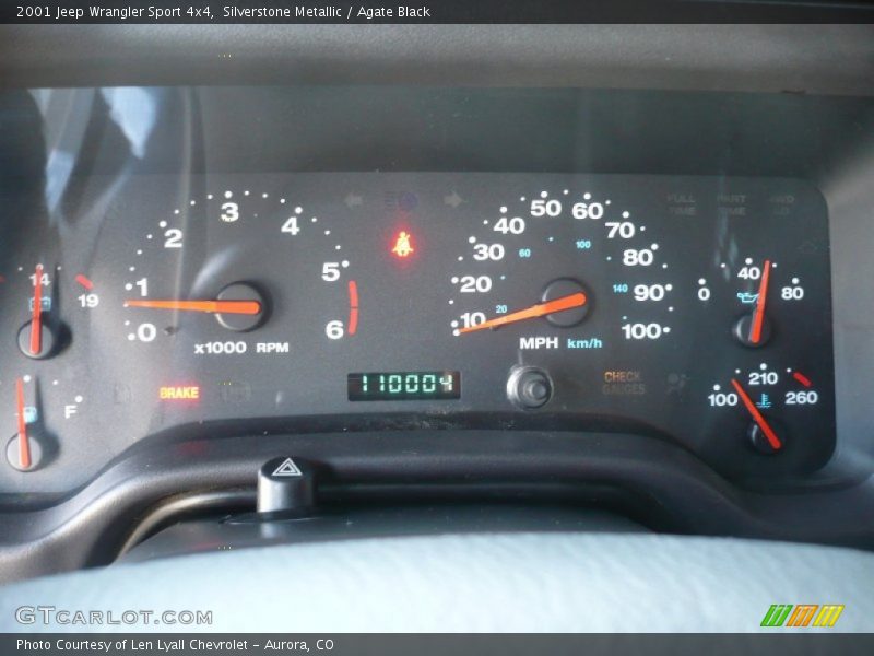 Silverstone Metallic / Agate Black 2001 Jeep Wrangler Sport 4x4