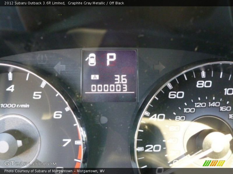 Graphite Gray Metallic / Off Black 2012 Subaru Outback 3.6R Limited