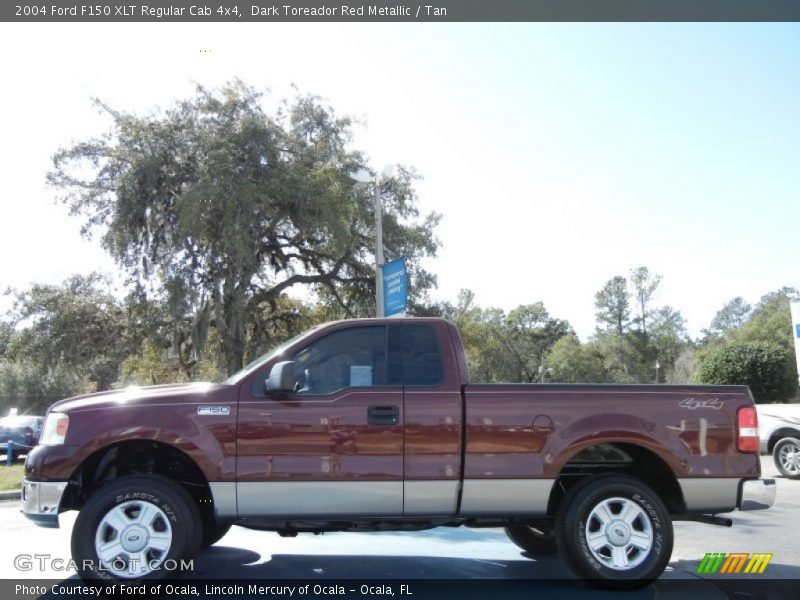 Dark Toreador Red Metallic / Tan 2004 Ford F150 XLT Regular Cab 4x4