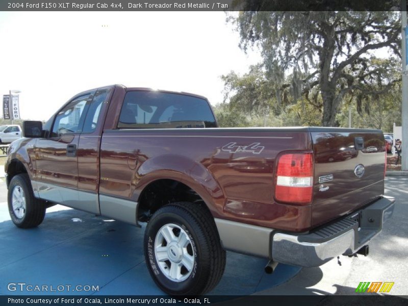 Dark Toreador Red Metallic / Tan 2004 Ford F150 XLT Regular Cab 4x4