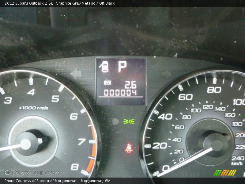 Graphite Gray Metallic / Off Black 2012 Subaru Outback 2.5i