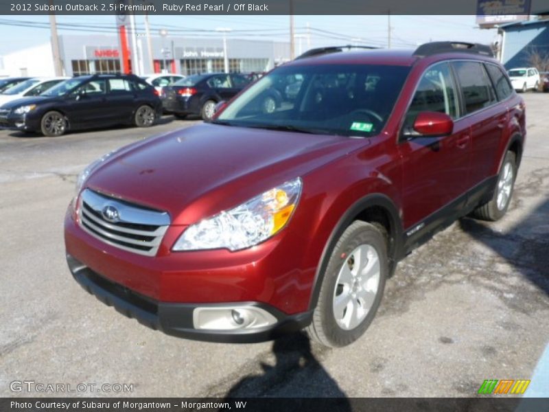 Ruby Red Pearl / Off Black 2012 Subaru Outback 2.5i Premium