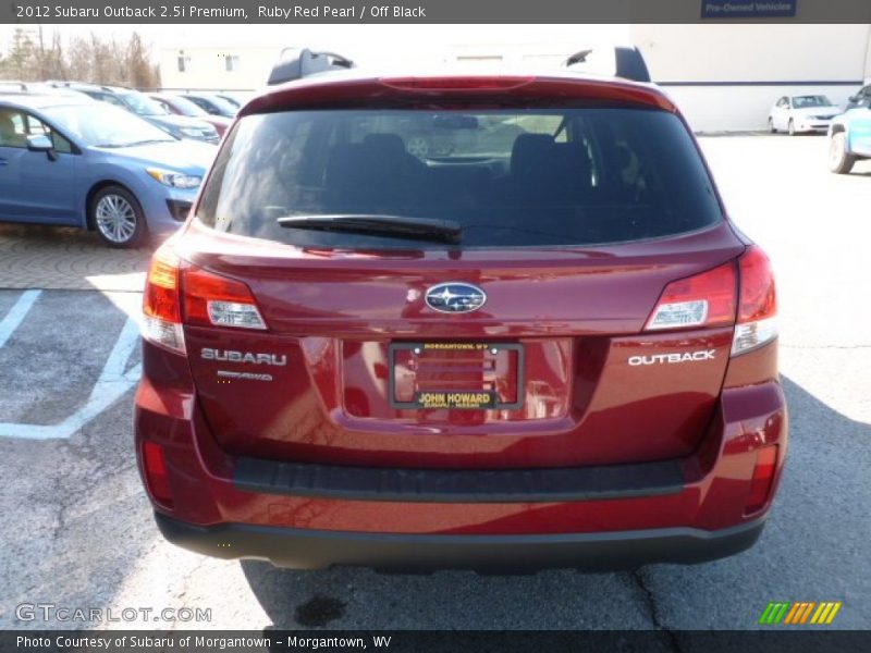 Ruby Red Pearl / Off Black 2012 Subaru Outback 2.5i Premium