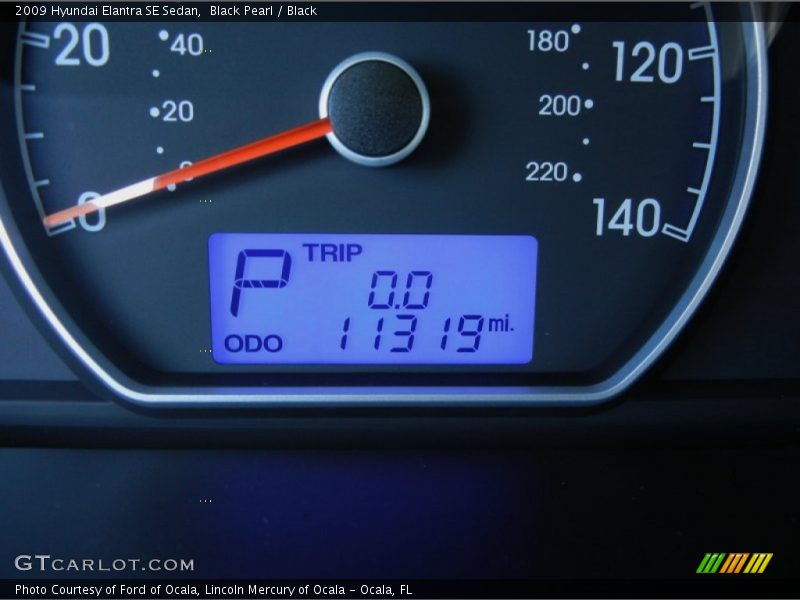 Black Pearl / Black 2009 Hyundai Elantra SE Sedan