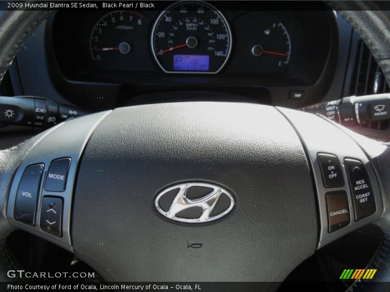 Black Pearl / Black 2009 Hyundai Elantra SE Sedan
