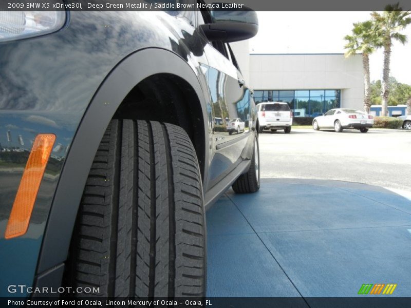 Deep Green Metallic / Saddle Brown Nevada Leather 2009 BMW X5 xDrive30i