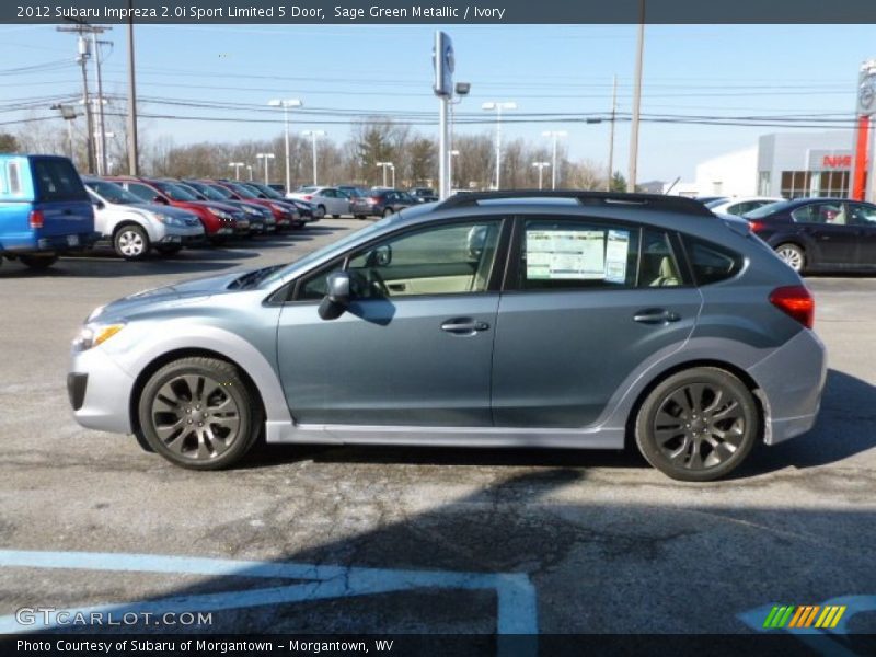 Sage Green Metallic / Ivory 2012 Subaru Impreza 2.0i Sport Limited 5 Door