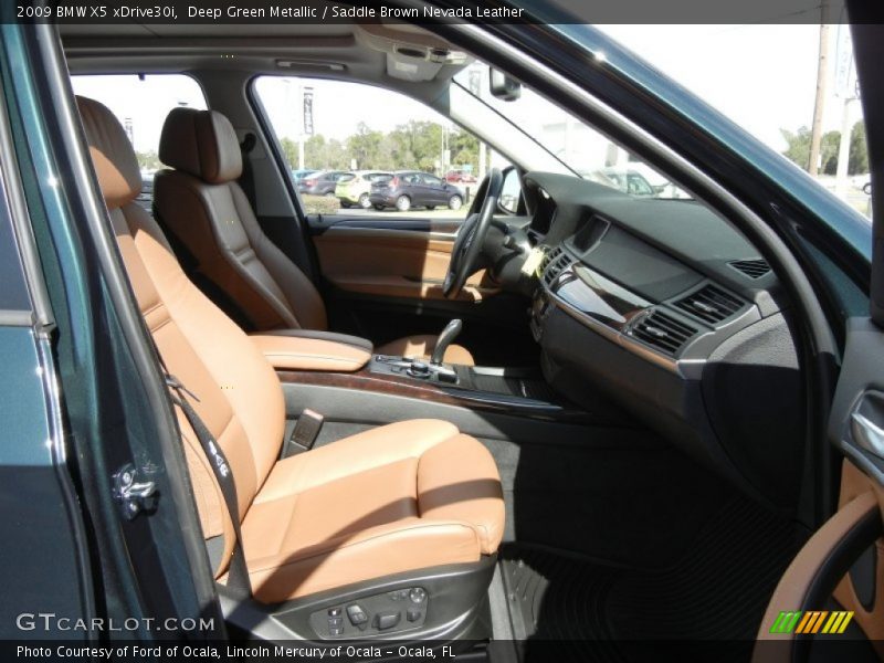 Deep Green Metallic / Saddle Brown Nevada Leather 2009 BMW X5 xDrive30i