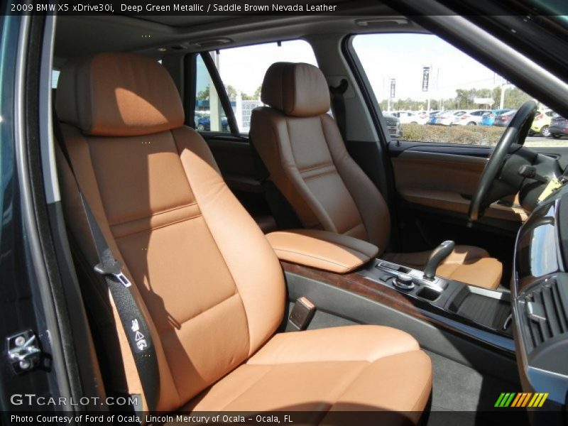 Deep Green Metallic / Saddle Brown Nevada Leather 2009 BMW X5 xDrive30i
