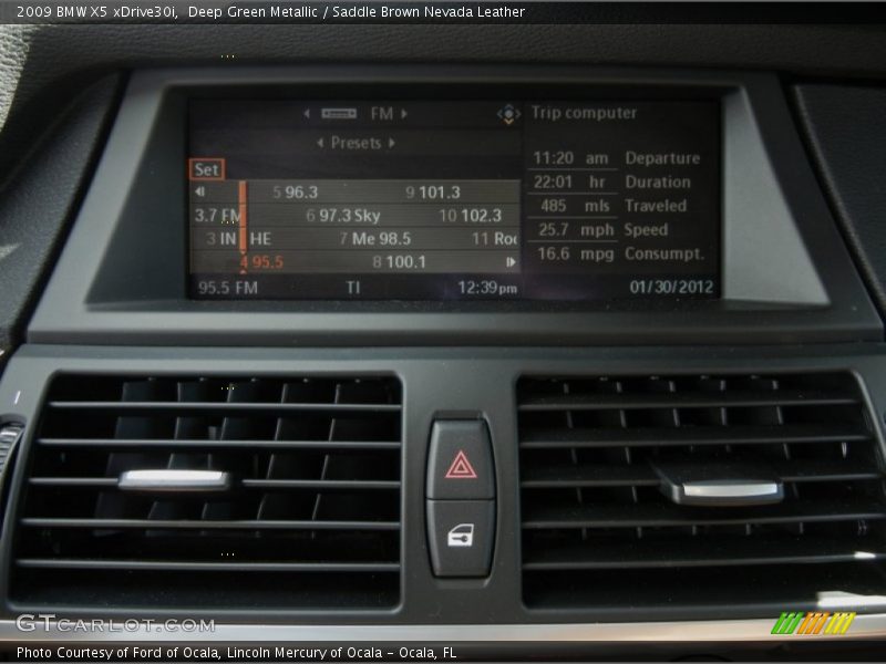 Deep Green Metallic / Saddle Brown Nevada Leather 2009 BMW X5 xDrive30i