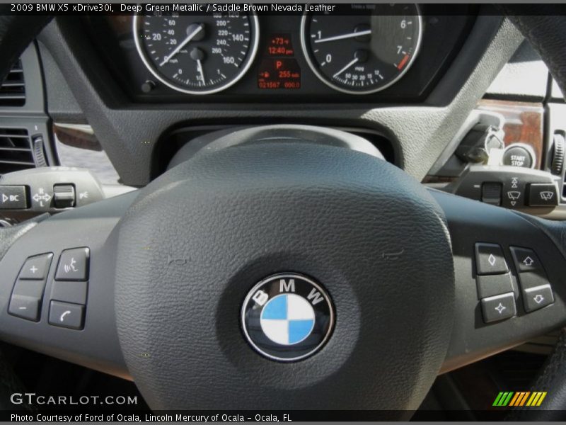 Deep Green Metallic / Saddle Brown Nevada Leather 2009 BMW X5 xDrive30i
