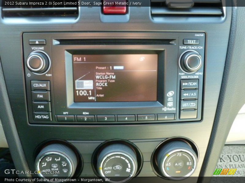 Sage Green Metallic / Ivory 2012 Subaru Impreza 2.0i Sport Limited 5 Door